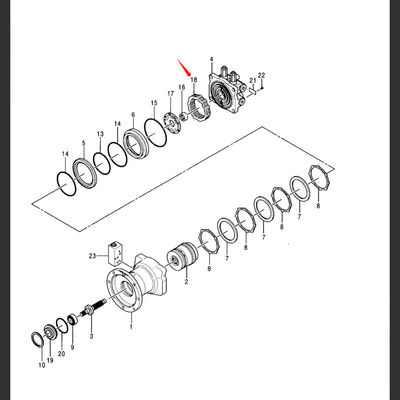 0668605 AP5S67 Bagger Hydraulische Teile kundenspezifisch EX120-5 Schleifmotor Feder